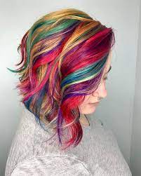 Rainbow Hair Hair Styles Rainbow Hair Finger Wave Hair