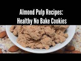 Almond Pulp Cookies No Bake Made With Mama S Love Almond Pulp Recipes Pulp Recipe Almond Pulp