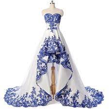Short wedding dresses and separates for modern brides. Retro Grown Two Tone Royal Blue And White Short Front Long Tail Wedding Dress Buy Short Front Long Tail Wedding Dress Royal Blue And White Wedding Dresses Two Tone Wedding Dress Product On