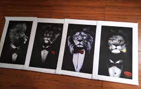 Doughnut with liquid filling, my favorite. Funny Animal Black White Lion In Suit Canvas Art Posters And Prints Abstract Animals Canvas Paintings On The Wall Art Pictures Nordic Wall Decor