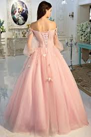 A Line Princess Blush Pink Fairy Tale Prom Dresses Floor Length Dresses Asd26845 Fairy Prom Dress Fairytale Dress Prom Long Sleeve Ball Gowns