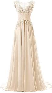 Amazon Com Dresstells Long Prom Dress Chiffon Bridal Wedding Dress Bridesmaid Dress Champagne Size 12 Clothing Chiffon Prom Dress Dresses Prom Dresses