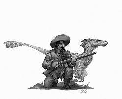 Track Em Down Dinosaur Art Prehistoric Animals Dinosaur Drawing