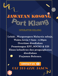 Shipping agent and freight forwarder in port klang, malaysia. Agensi Pekerjaan Gn Worldwide On Twitter We Looking For Operator To Work In Klang Feel Free To Whatsapp Or Call 017 319 4220 Jason Klang Vacancy Kerjakosong Kilang Https T Co Vshlocrwzd