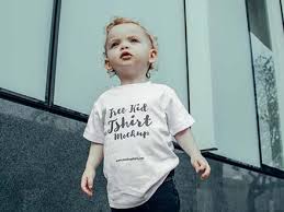 Download Free Young Kid T Shirt Mockup Psd