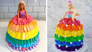 Compilation of disney princess doll cakes & shopkins doll cakes. Rainbow Disney Princess Doll Cake Novocom Top