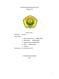 Makalah ini dibuat untuk memenuhi tugas mata kuliah. Makalah Etika Bisnis Islam