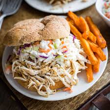 Fast and easy shredded chicken sandwiches: Carolina Style Instant Pot Shredded Bbq Chicken Sandwiches Two Healthy Kitchens
