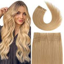 Amazon.com : Aison Tape in Hair Extensions Honey Blonde Color 18 Inch 100%  Strawberry Blonde Remy Human Hair Extensions Silky Straight for Fashion  Women 20 PcsPackage 18Inch #27 40g : Beauty & Personal Care