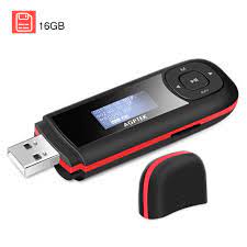 Agptek U3 16gb Portable Usb Mp3 Player With Recording And Fm Radio Black Agptek