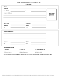 Customer relationship number (crn) ifany. Know Your Customer Form Fill Online Printable Fillable Blank Pdffiller