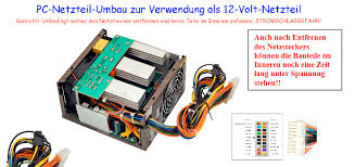 Umbaubeschreibung Eines Pc Netzteil In Ein 12v Netzteil 12v Netzteil Netzteile Netzstecker