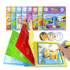 The water picture books can be reused many times. Magie Wasser Zeichnung Buch Wasser Stift Wasser Malbuch Wasser Malerei Aqua Doodle Kinder Zeichnung Bord Drawing Toys Aliexpress