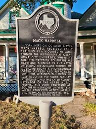 Birthplace of Mack Harrell Historical Marker