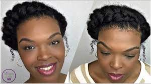 Classy and feminine, once your hair is in these braids you don't have to worry about your style. Goddess Braid On Natural Transitioning Hair Youtube