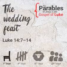 A king is throwing a wedding banquet, but after it's prepared, the guests who promised to attend provide excuses to bow out, and some actually kill the servants who showed up to collect them. Parables Of Jesus In Luke The Wedding Feast Walla Walla Parish Nsw