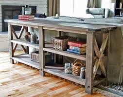 Rustic X Console Table In 2020 Farmhouse Console Table Diy Console Table Diy Sofa Table
