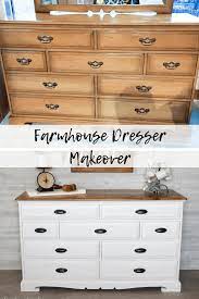 The Epitome Of Farmhouse Style White And Wood Dresser Timeless Creations Diy Furniture Renovation Bedroom Furniture Makeover Refinished Dresser Diy