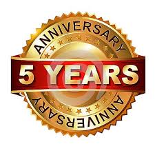 Celebrating 5 year anniversary badge, sign and emblem in retro color style. Back When Content Marketing Was Taking Off In 2013 Is When Striketru Started Delivering Content Solutions For Marketing And E Commerce Striketru
