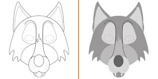 Maschera Lupo Colorare Costruire Maschere Animali Lupi Bambino