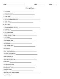 Genetics Vocabulary Word Scramble For Middle School Science Vocabulary Words Middle School Science Vocabulary