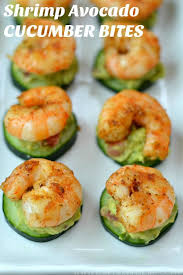 Blackened Shrimp Creamy Avocado Atop Fresh Cucumbers Slices Make These Little Bites A Wonderful Choice For A Li Cucumber Bites Free Appetizer Diy Food Recipes