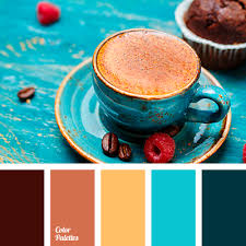 In the subtractive color system, or cmyk color model, which can be overlaid to produce all colors in paint and color printing, cyan is one of the primary colors, along with magenta and yellow. Cyan And Orange Color Palette Ideas