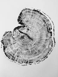Woodcut Tree Rings Print Tree Slice Woodblock Art Tree Etsy Tree Ring Art Tree Slice Art Tree Ring Tattoo