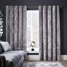 Crushed Velour Silver Cushion Velvet Curtains Living Room Silver Living Room Curtains Living Room