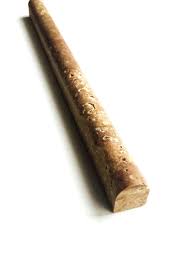 Tuscany 12 x 2 travertine chair rail tile trim in beige. 3 4 X 12 Noce Travertine Chair Rail Pencil Profile Molding Wall Tile