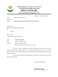 Check spelling or type a new query. Surat Permohonan Pergantian Tanda Tangan Rek Bank