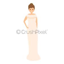 Großhandel hochzeitskleid puppe cartoon puppen anzug kinder geschenke gaze schwarz rand blondes haar originalität multi color 7 2jx f1 von ganlu1992. Event Hochzeitskleid Ikone Cartoon Stil Stock Vektorgrafi Crushpixel