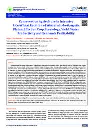 She abandons them as soon as they leave the hospi. Conservation Agriculture In Intensive Rice Wheat Rotation Of Western Indo Gangetic Plains Effect On Crop Physiology Yield Wat