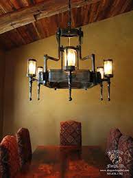 Arts And Crafts Style Chandelier Wrought Iron Chandeliers Modern Interior Decor Wrought Iron Lights