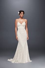 Galina signature allover lace tank sheath wedding dress. Low Back Soft Lace Wedding Dress David S Bridal Wedding Dresses Latest Wedding Gowns Galina Wedding Dress