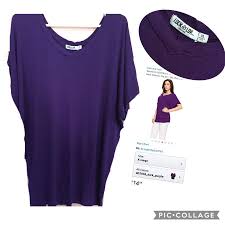 Short Sleeve V Neck Dolman Top On Carousell