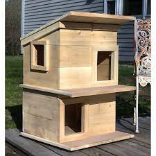 Check spelling or type a new query. Double Deck Outdoor Cedar Wood Cat House Shelter Catsplay Superstore