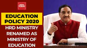 Hence separate ministries are formed for smooth functioning of the departments. Cabinet Approves National Education Policy 2020 Hrd Ministry Renamed As Ministry Of Education Youtube