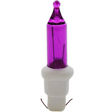 Starlight Sphere Light Bulbs Purple W White Base