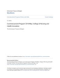 Commencement Program 2018 May: College of Nursing and Health Innovation