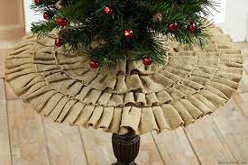 Or use different fabrics to match your decor. Burlap Natural Ruffled Mini Christmas Tree Skirt