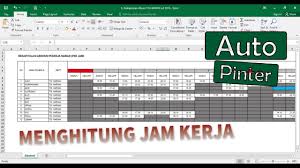 Cara Menghitung Jam Kerja Di Ms Excel Youtube