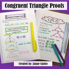 Congruent Triangle Proofs Student Notes Including Cpctc Triangle Student Interactive Notebooks