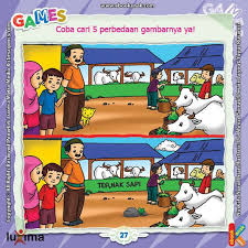Belajar Mencari 5 Perbedaan Gambar Buku Anak Membaca Buku Belajar