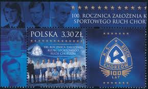 Ruch chorzów is a polish association football club based in chorzów, upper silesia. 5052 Przywieszka Z Prawej Czyste 100 Rocznica Zalozenia Ks Ruch Chorzow Znaczki Sklep Com Sklep Filatelistyczny