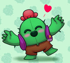 This is awesome, and makes me wanna get back into brawl stars!! Spike Loves You Brawl Stars By Lazuli177 On Deviantart Star Wallpaper Brawl Star Art