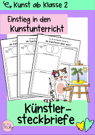 Kunstlersteckbrief Kunst In 45 Minuten Unterrichtsmaterial Im Fach Kunst In 2020 Kunstunterricht Kunstunterricht Grundschule Kunst Grundschule