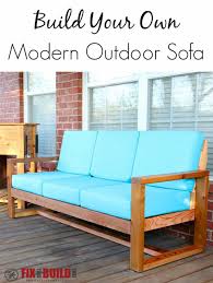 The family diy pallet fabric sofa bed blueprint what's so great about this beautiful sofa is that it's perfect for daytime napping and when the need arises you can turn it into two separate bedroom couches. How To Build A Diy Modern Outdoor Sofa Fixthisbuildthat