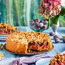 Die zwetschgen mit der schnittfläche nach oben auf den teig legen. Zwetschgen Dinkelvollkornkuchen Mit Knusprigen Walnuss Streusel Madam Rote Rube Und Ihre Geniale Landkuche