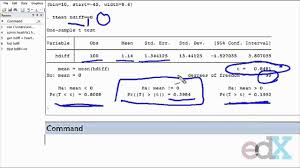 Week 6 Tutorial Two Sample T Test In Stata Youtube